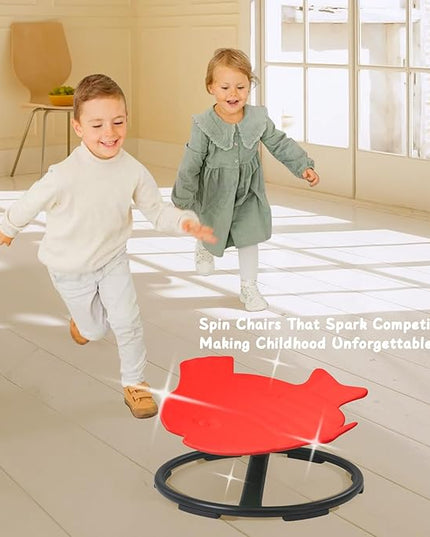 Autism Kids Swivel Chair Sensory Toy Chair for Kids Spinning Chair Kids Toys & Games Balance Physical Therapy Equipment, Kids Indoor Outdoor Play Equipment for Kids 3+ - LeafyLoom