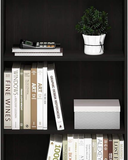 Furinno Basic 3-Tier Bookcase Storage Shelves, Espresso - LeafyLoom