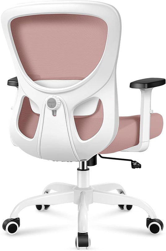 Office Chair Ergonomic Desk Chair with Adjustable Lumbar Support, Swivel Comfy Computer Chair Heavy Duty Executive Chair for Home Office - LeafyLoom