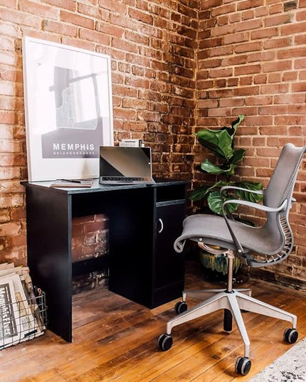 OneSpace Madison Cabinet Computer Desk, No Size, Black - LeafyLoom