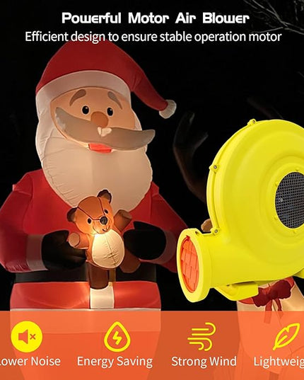 Inflatable Blower,1200W 1.5 HP Inflatable Bouncer Blower,Air Blower for Inflatables,Commercial Bounce House Blower for Bounce House,Inflatable Figures Outdoor Christmas Decorations - LeafyLoom