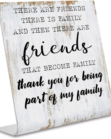 Friend Gifts for Women Men Friends Friendship Plaque Gift Office Gifts for Friends Sisters Coworkers Decorations On Shelf Table Desk for Living Room Bedroom Home Office dksg12 - LeafyLoom