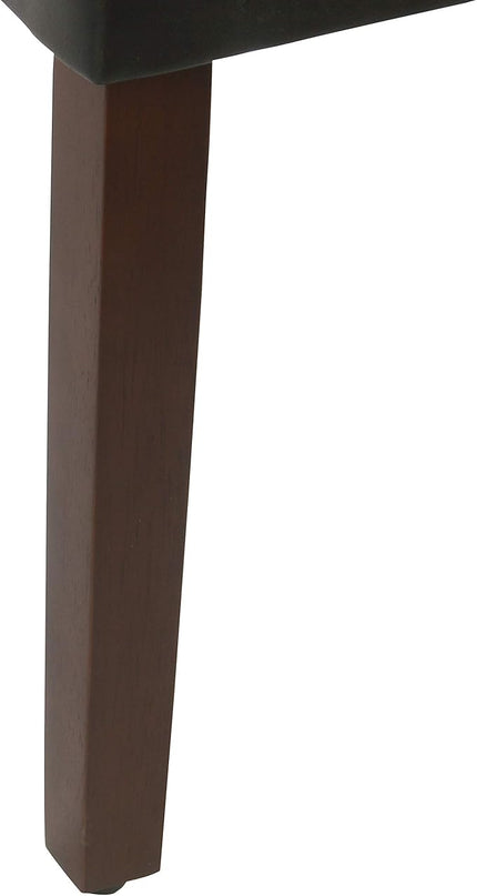 HomePop Classic Parsons Dining Chairs, Black Faux Leather (Set of 2) - LeafyLoom
