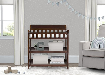 Delta Children Bentley 4-in-1 Convertible Crib and Eclipse Changing Table Bundle, Black Cherry - LeafyLoom