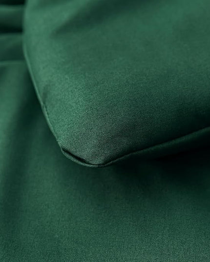 Comforter Set California King Size Dark Green 3 Pieces Boho Bed Comforter Sets Emerald Cal King Oversized Soft Lightweight Bedding Set for All Season (1 Comforter, 2 Pillowcases) - LeafyLoom