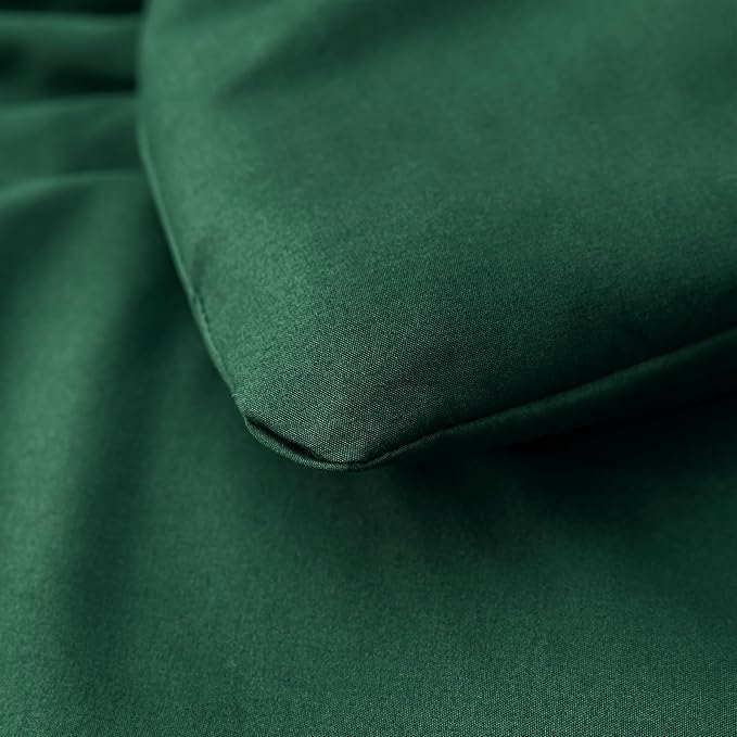 Comforter Set California King Size Dark Green 3 Pieces Boho Bed Comforter Sets Emerald Cal King Oversized Soft Lightweight Bedding Set for All Season (1 Comforter, 2 Pillowcases) - LeafyLoom
