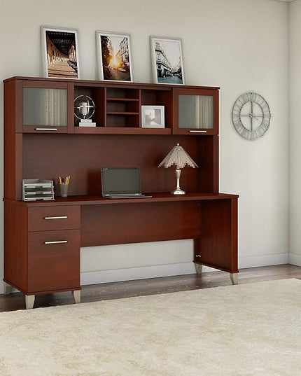 Bush WC81572 Somerset 72-Inch Office Desk, Storm Gray - LeafyLoom