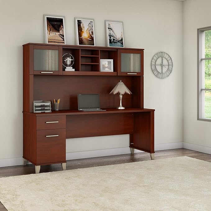 Bush WC81572 Somerset 72-Inch Office Desk, Storm Gray - LeafyLoom