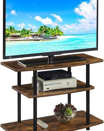 Convenience Concepts Designs2Go 3 Tier TV Stand, 31.5", Barnwood/Black - LeafyLoom