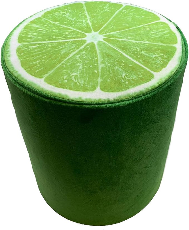 Storl Organizer Storage Stool for Toy and Cloth and Kids Stool (Lime, 12Wx13H) - LeafyLoom