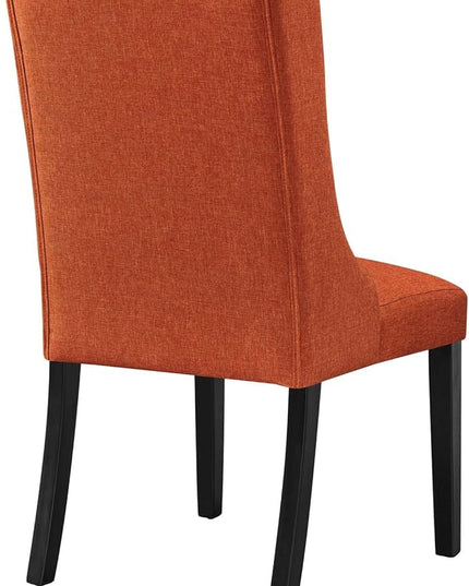Modway Baronet Button Tufted Fabric, One Dining Chair, Orange - LeafyLoom