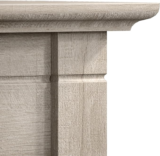 Bush Furniture Key West Writing Table for Home Office | Small Modern Farmhouse Desk, 48W, Washed Gray - LeafyLoom