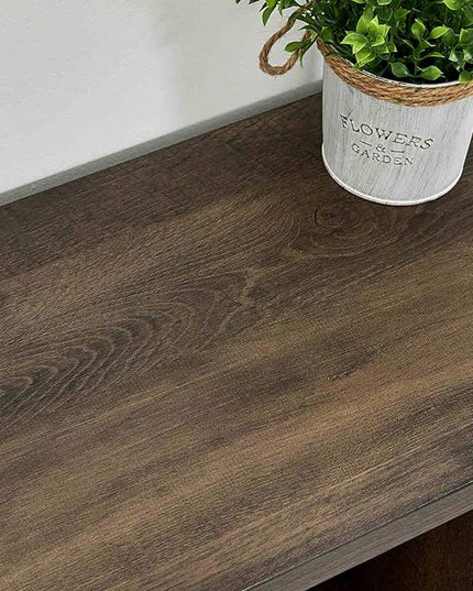 FATORRI 8 Cube Storage Organizer Bookshelf, Rustic Wood Cubby Bookcase, Industrial Horizontal Long Shelf for Living Room (Walnut Brown, 62 Inch) - LeafyLoom