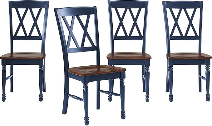 Crosley Furniture Shelby Dining Chairs (Set of 4), Navy - LeafyLoom