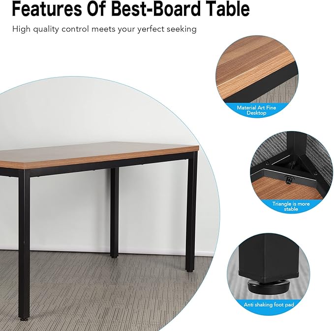 BAST BOARD 30x59 Inches - Brown Minimalist Desk for Home Office or Gaming - LeafyLoom