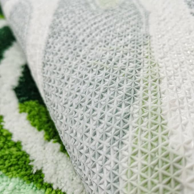Kids Rug Green Leaf Area Rug for Nursery Cute Bath Mat Non Slip Small Preppy Carpet for Bedroom Bathroom Children Playroom Boho Home Decor Washable 2'x2.6' - LeafyLoom