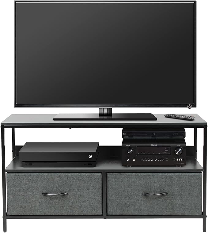 Sorbus TV Stand Dresser with 2 Drawers - Television Riser Chest with Storage - Bedroom, Living Room, Closet, & Dorm Furniture - LeafyLoom