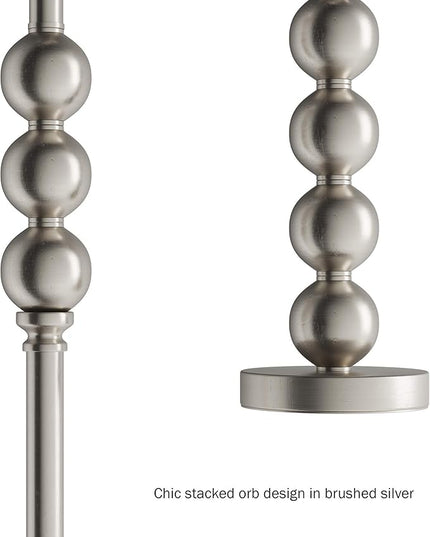 Lavish Home Table and Floor Lamps - Set of 3 Matching Modern Stacked Balls Lighting Energy-Efficient LED Bulbs Included - LeafyLoom