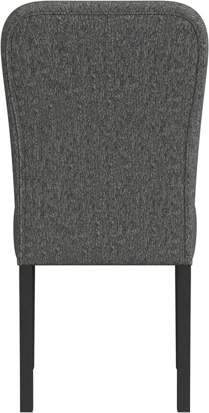 HomePop Classic Parsons Dining Chairs, Black Woven (set of 2) - LeafyLoom