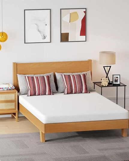 FDW 5 Inch Gel Memory Foam Mattress Medium-Firm Mattress for Pressure Relief & Cooler Sleep Mattress for Kid Adults CertiPUR-US Certified Mattress in a Box, Full - LeafyLoom