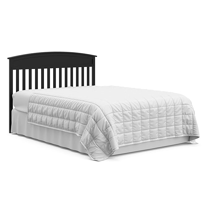 Graco Benton 4-in-1 Convertible Crib and Changer (Black) – GREENGUARD Gold Certified, Crib and Changing -Table Combo, Water-Resistant Changing Pad, Converts to Toddler Bed, Daybed & Full-Size Bed - LeafyLoom
