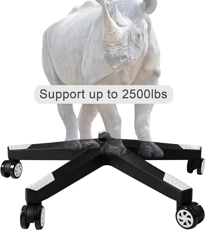 28 inch Nylon Gaming Chair Base Replacement with 5 Casters, Heavy Duty Office Chair Base Part - LeafyLoom