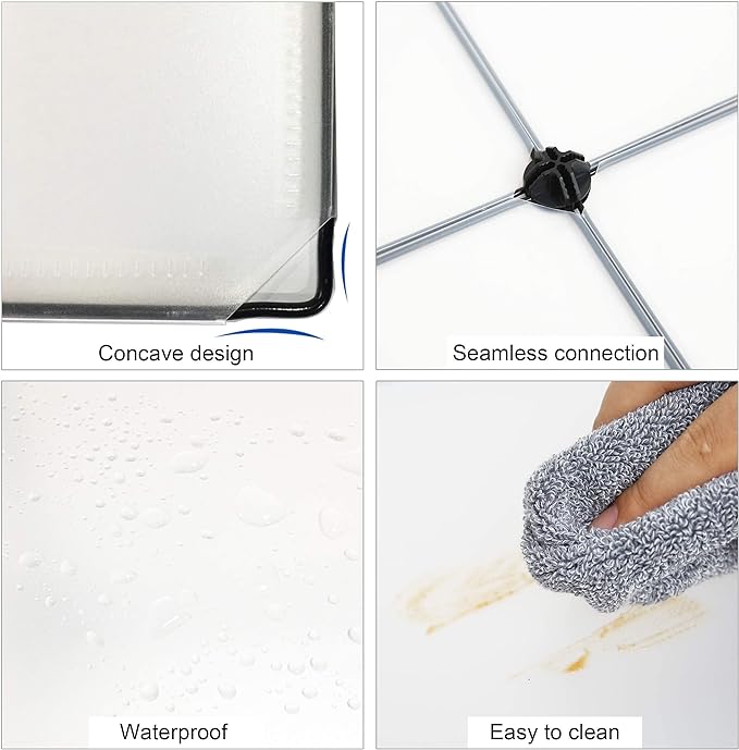 C&AHOME Cube Storage Organizer, 4-Cube Shelving Units, DIY Closet Storage, Modular Book Shelf, Ideal for Bedroom, Living Room, Office, 24.8" L x 12.4" W x 24.8" H Translucent White SBTM3004A - LeafyLoom