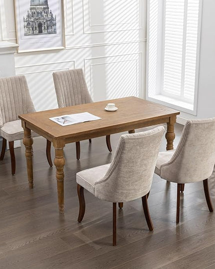NicBex Haerin-SD-00128-LWJ Dining Chairs, 24.6"x19.7"x37.5", Beige - LeafyLoom