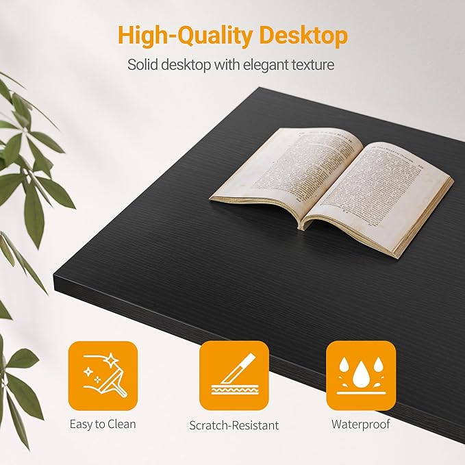 CubiCubi 55 Inch Small L Shaped Computer Desk with Storage Shelves Home Office Corner Desk Study Writing Table, Black - LeafyLoom