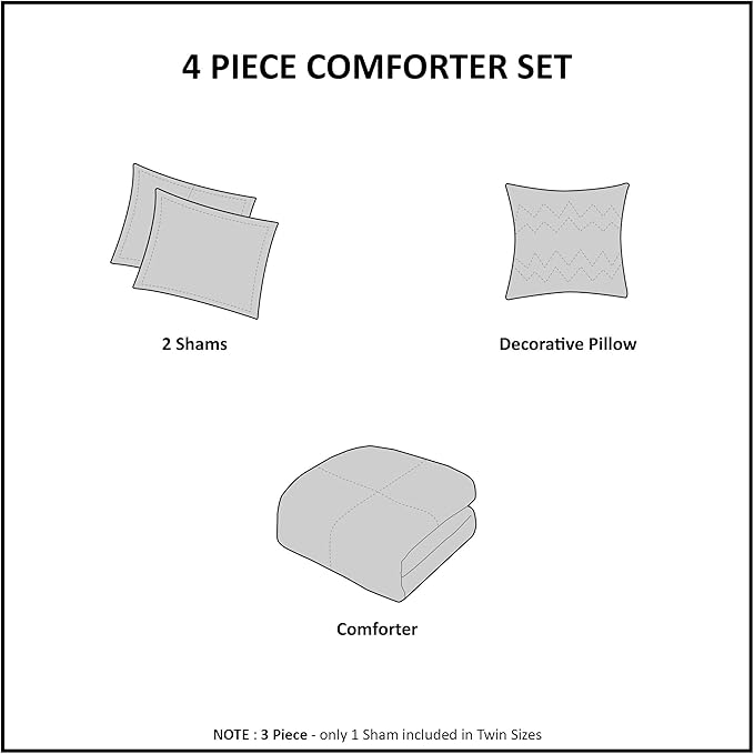 Intelligent Design Twin Comforter Set, Velvet Comforter Set , Luxury Diamond Quilting Comforter Set, Fluffy Comforter Bed Set with Decorative Pillowand 1 Sham, 3 Piece Pink, Twin/Twin XL - LeafyLoom