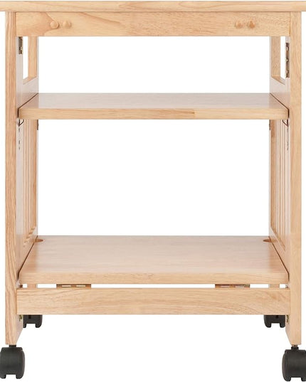 Winsome Mission 2-Shelf Wood Mobile Printer Stand, Brown (81628) - LeafyLoom