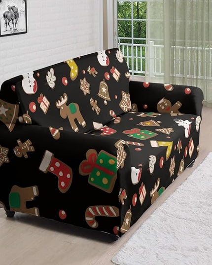 FKELYI Christmas Decorations Indoor Furniture Protector Easy Going Stretch Sofa Slipcover Non-Slip Sofa Slipcovers Washable Sofa Couch Cover L FKELYI