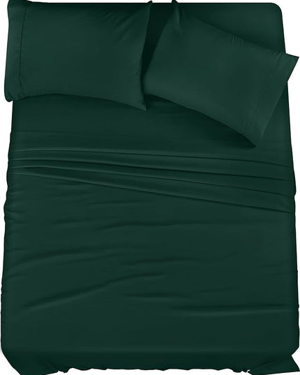 Utopia Bedding Full Bed Sheets Set - 4 Piece Bedding - Brushed Microfiber - Shrinkage and Fade Resistant - Easy Care (Full, Emerald) - LeafyLoom