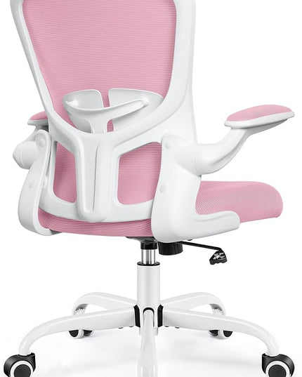 FelixKing Office Chair, Ergonomic Desk Chairs with Wheels Home Mesh Chair Adjustable Lumbar Support and Height, Ergo Chair for Working Gaming Use (Pink) - LeafyLoom