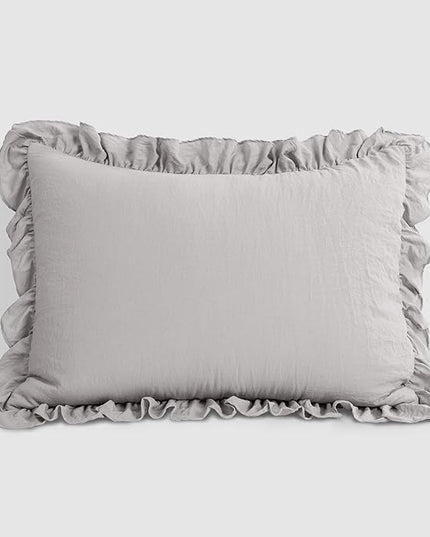 Lush Decor Reyna Ruffle Comforter Set - 2 Piece Cozy Ruffled Bedding Set - Timeless Elegance and Comfort for Dorm Room - Twin XL, Light Gray - LeafyLoom