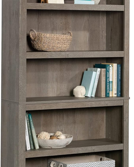 Sauder Miscellaneous Storage 5-Shelf Bookcase/Book Shelf, Mystic Oak Finish - LeafyLoom