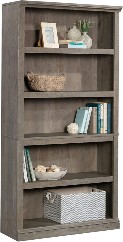 Sauder Miscellaneous Storage 5-Shelf Bookcase/Book Shelf, Mystic Oak Finish - LeafyLoom