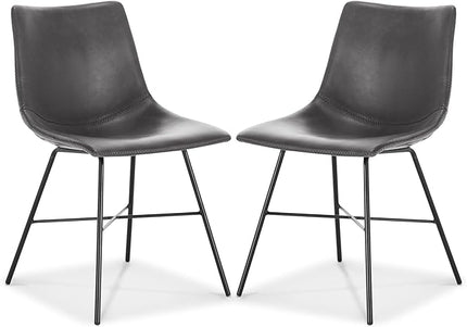 Poly and Bark Paxton Dining Chair, Set of 2 Grey - LeafyLoom
