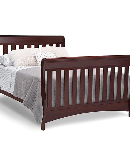 Delta Children Bentley S Series 4-in-1 Convertible Baby Crib, Black Cherry Espresso - LeafyLoom