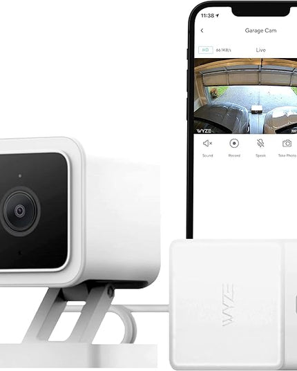 Wyze Smart Garage Door Opener w/built-in HD Video, Remotely Control Garage Door, 1080p HD Video w/Color Night Vision, Two-Way Audio WYZE