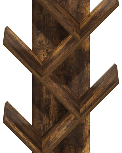 Furinno Tree Bookshelf 5-Tier Floor Standing Tree Bookcase, Amber Pine - LeafyLoom