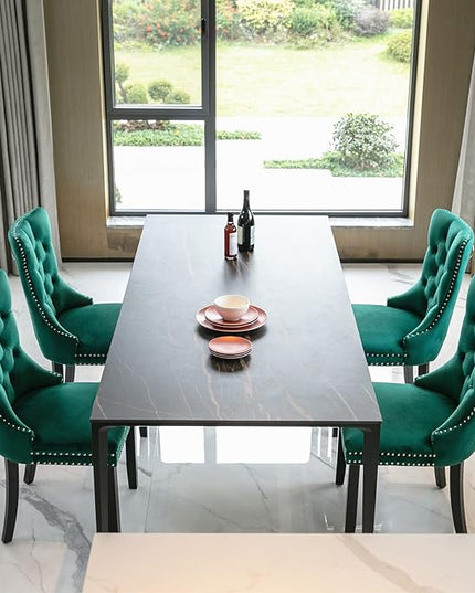 NicBex Haerin-SD-00096-LWJ Dining Chairs, 25.5"x19.7"x37.4", Green - LeafyLoom