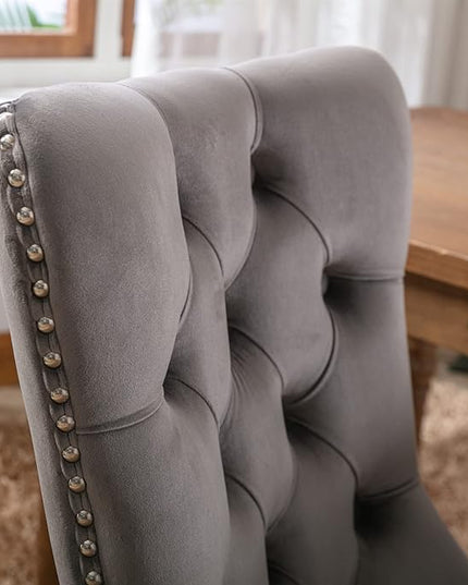 NicBex Haerin-SD-00097-LWJ Dining Chairs, 25.5"x19.7"x37.4", Deep Gray - LeafyLoom