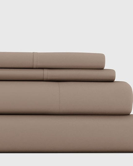 Linen Market Bed Sheets for King Size Bed (Taupe) - Sleep Better Than Ever with These Soft and Cooling King Sheets - Deep Pocket Fits 16" Thick Beds - 4 Piece King Sheet Set - LeafyLoom