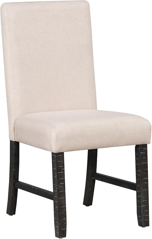 5-Piece Retro Style Dining Set with Extendable Round Table and 4 Upholstered Chairs for Kitchen, Living Room, Black, 42"-58" L x 42" W x 30" H - LeafyLoom