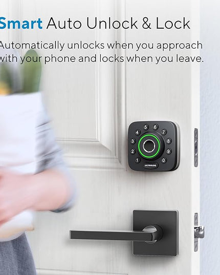 ULTRALOQ U-Bolt Pro WiFi Smart Lock with Door Sensor, 8-in-1 Keyless Entry Door Lock with Fingerprint ID, App Remote Control, Built-in WiFi Keypad Deadbolt, Auto Unlock, IP65 Waterproof, Easy Install ULTRALOQ