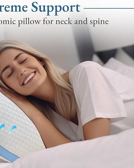 California Design Den Luxury Queen Size Pillow - Adjustable Loft Memory Foam - Soft Down Alternative - Cooling Luxury Hotel Pillows for Back, Stomach or Side Sleepers - Medium Soft, CertiPUR-US - LeafyLoom