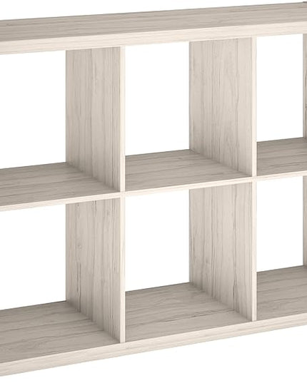 ClosetMaid 4569 Decorative Open Back 6-Cube Storage Organizer, Bleached Walnut - LeafyLoom