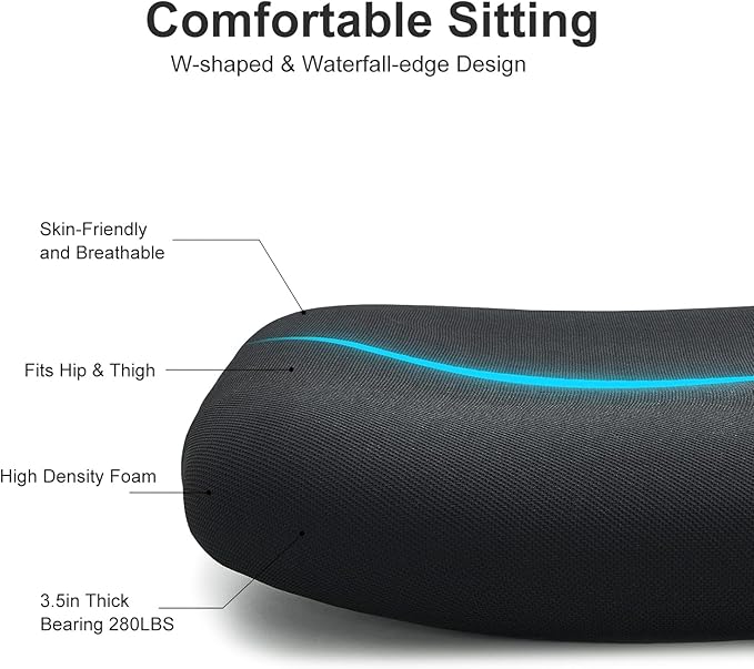 Ticova Ergonomic Office Chair - High Back Desk Chair with Adjustable Lumbar Support, Headrest & 3D Metal Armrest - 130° Rocking Mesh Computer Chair - LeafyLoom