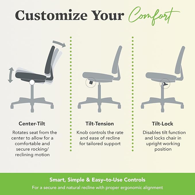 HON Sadie Big and Tall Office Chair, Ergonomic Office Chair with Mesh Back, Lumbar Support, Home Office Desk Chairs, 400 lb Max, Black - LeafyLoom